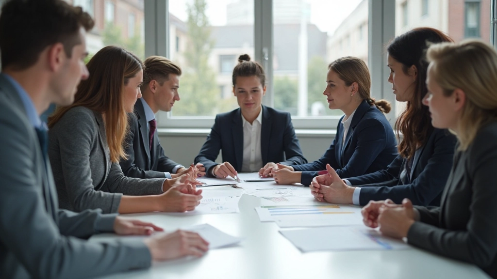 Professioneel zakenteam in conferentieruimte brainstorming over strategische plannen