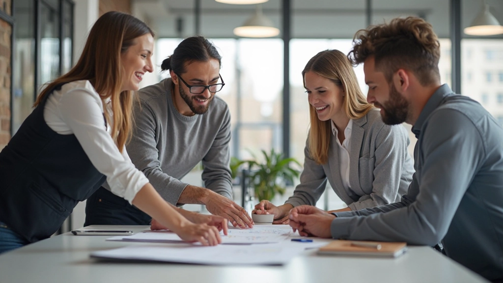 Diverse team werkt samen aan project met duidelijke samenwerking en respect